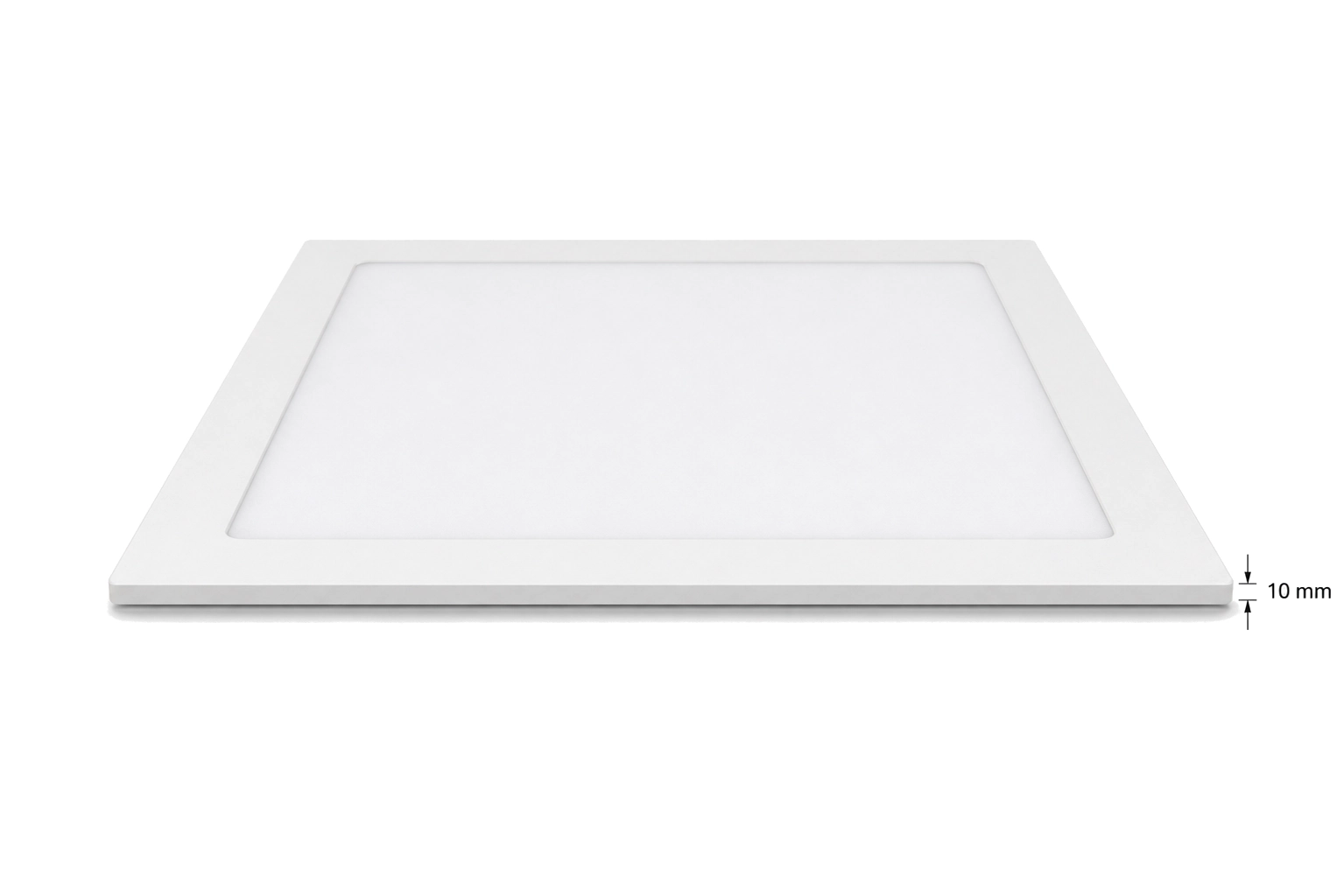 Detail ultratenkého profilu vestavného panelu s okótovanou výškou 10 mm